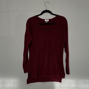 Old Navy Women's V-Neck Sweater - Burgundy